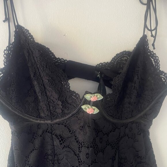 New! For Love & Lemons Creamsicle Lace Slip Dress Medium 37855 - Picture 6 of 11